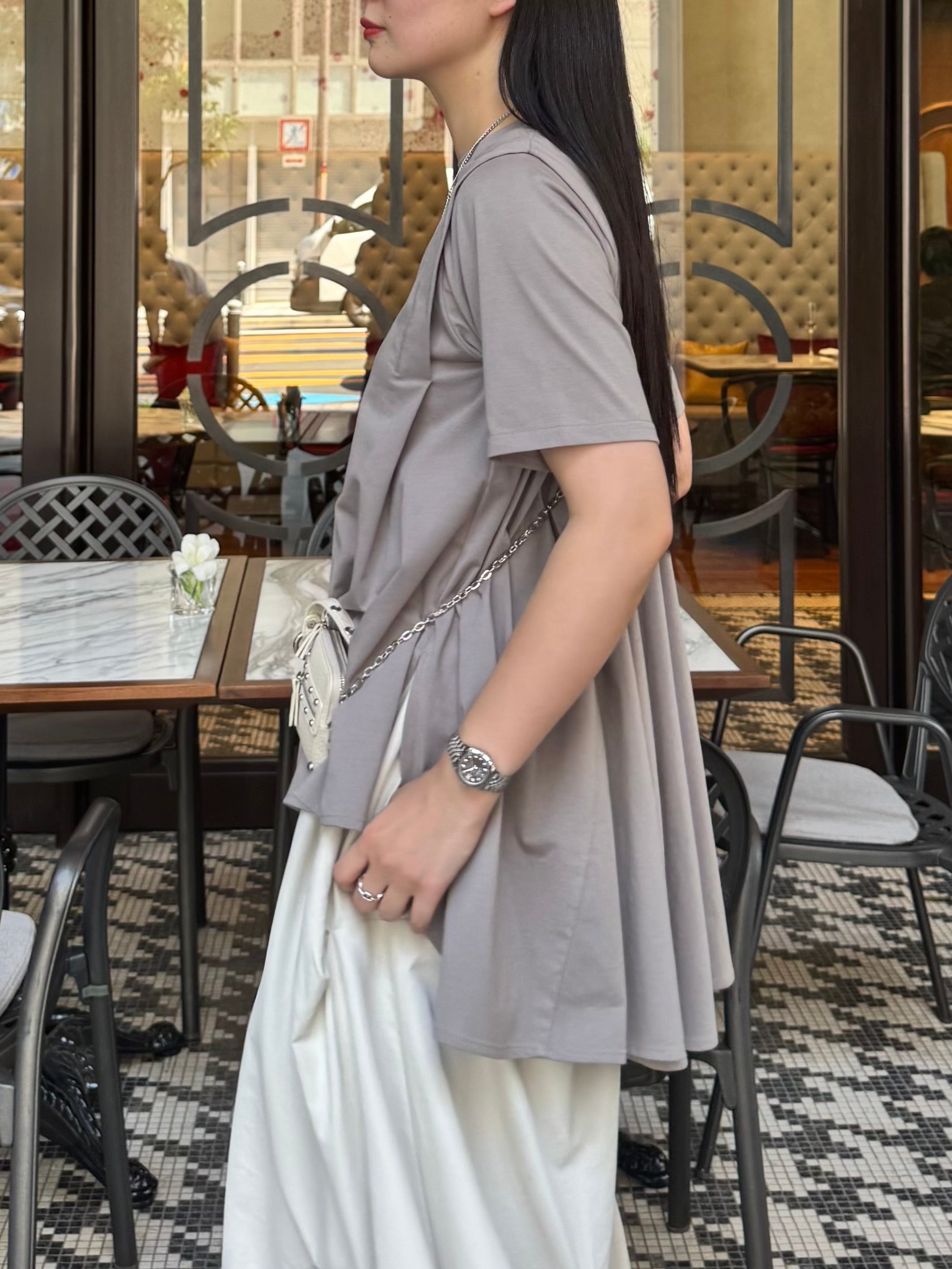 【ASYMM】LINASYM TEE -gray-
