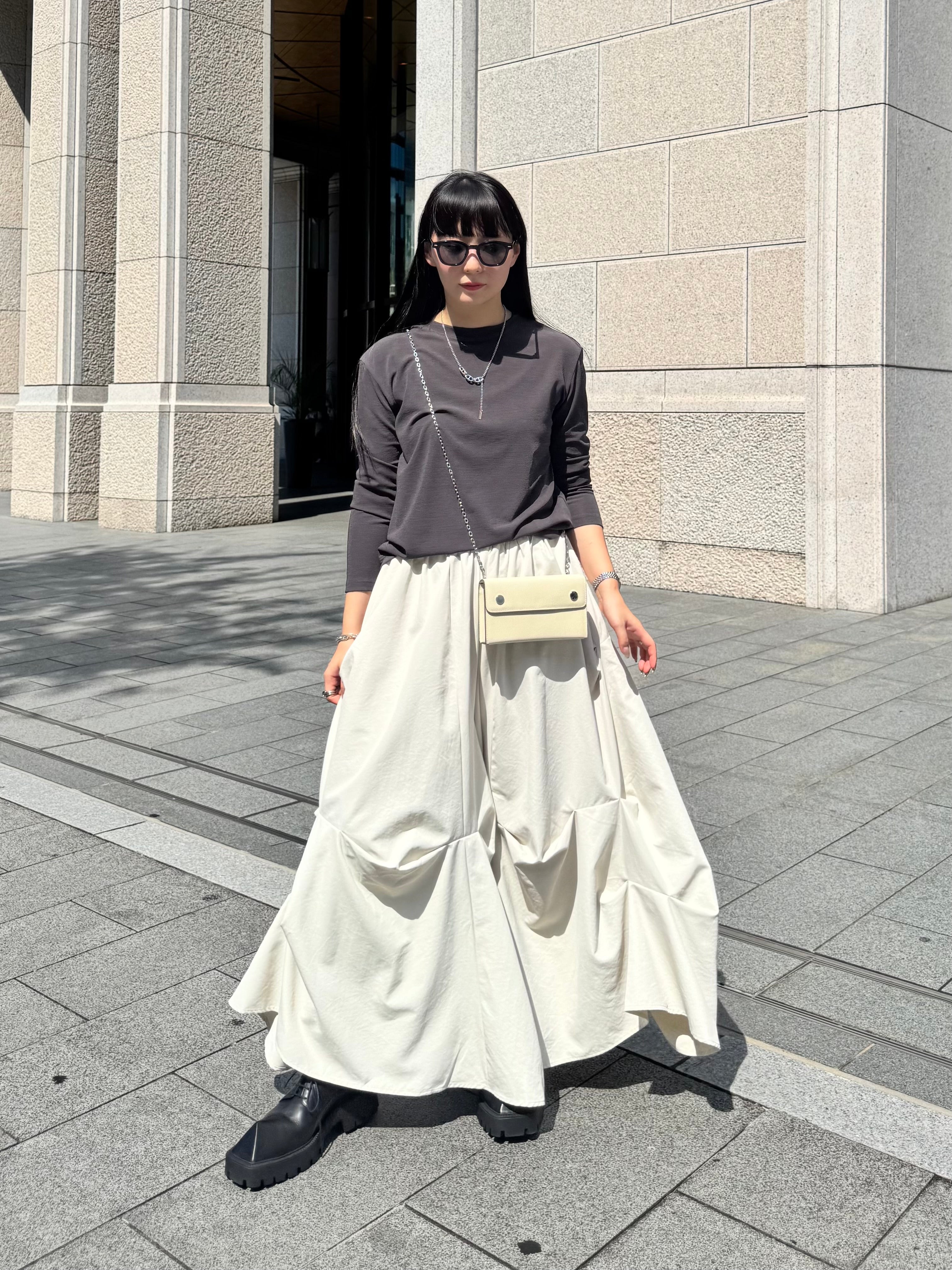 【ASYMM】INFINITE EASE TEE -charcoal-