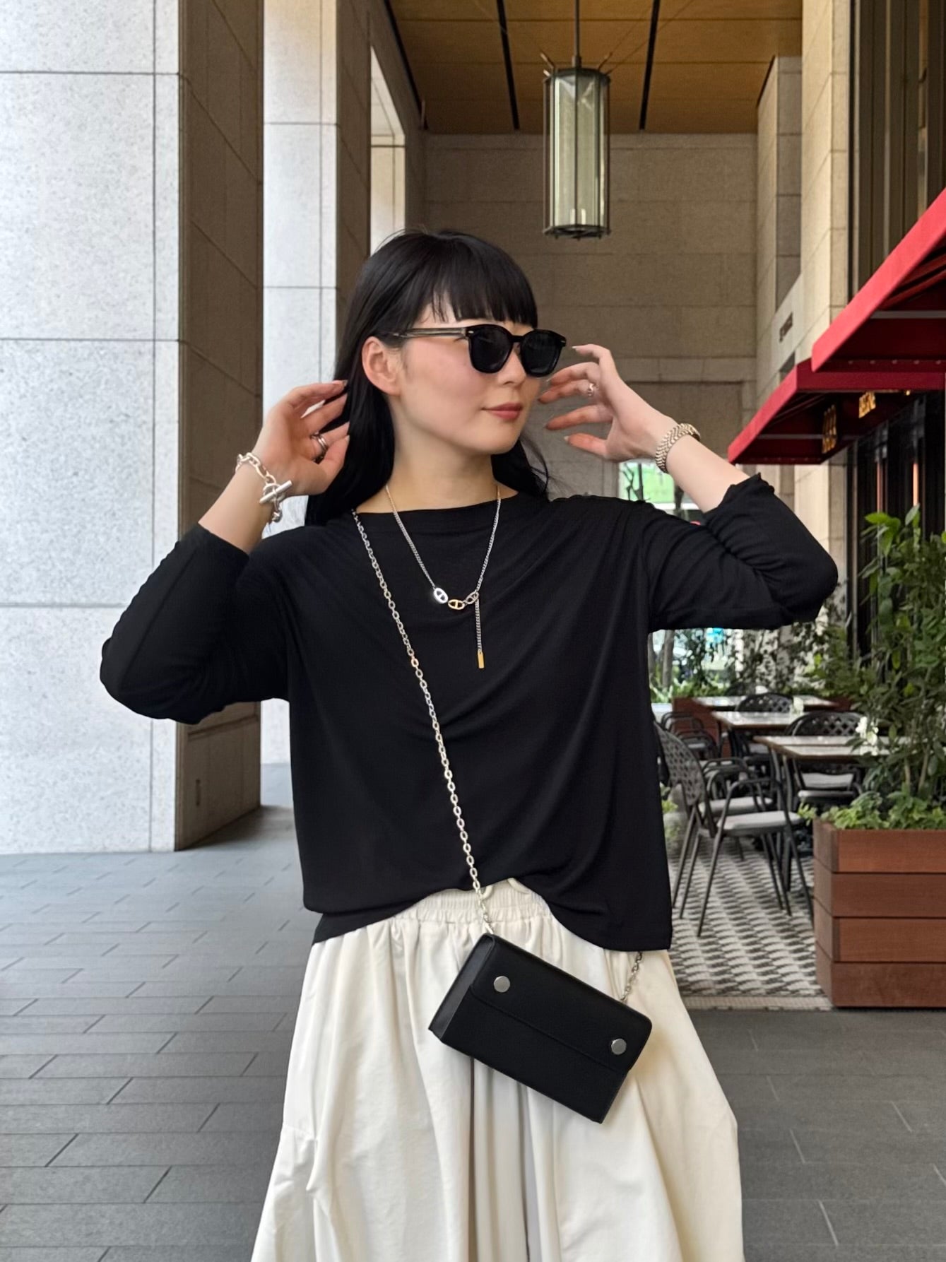 【ASYMM】INFINITE EASE TEE -black-