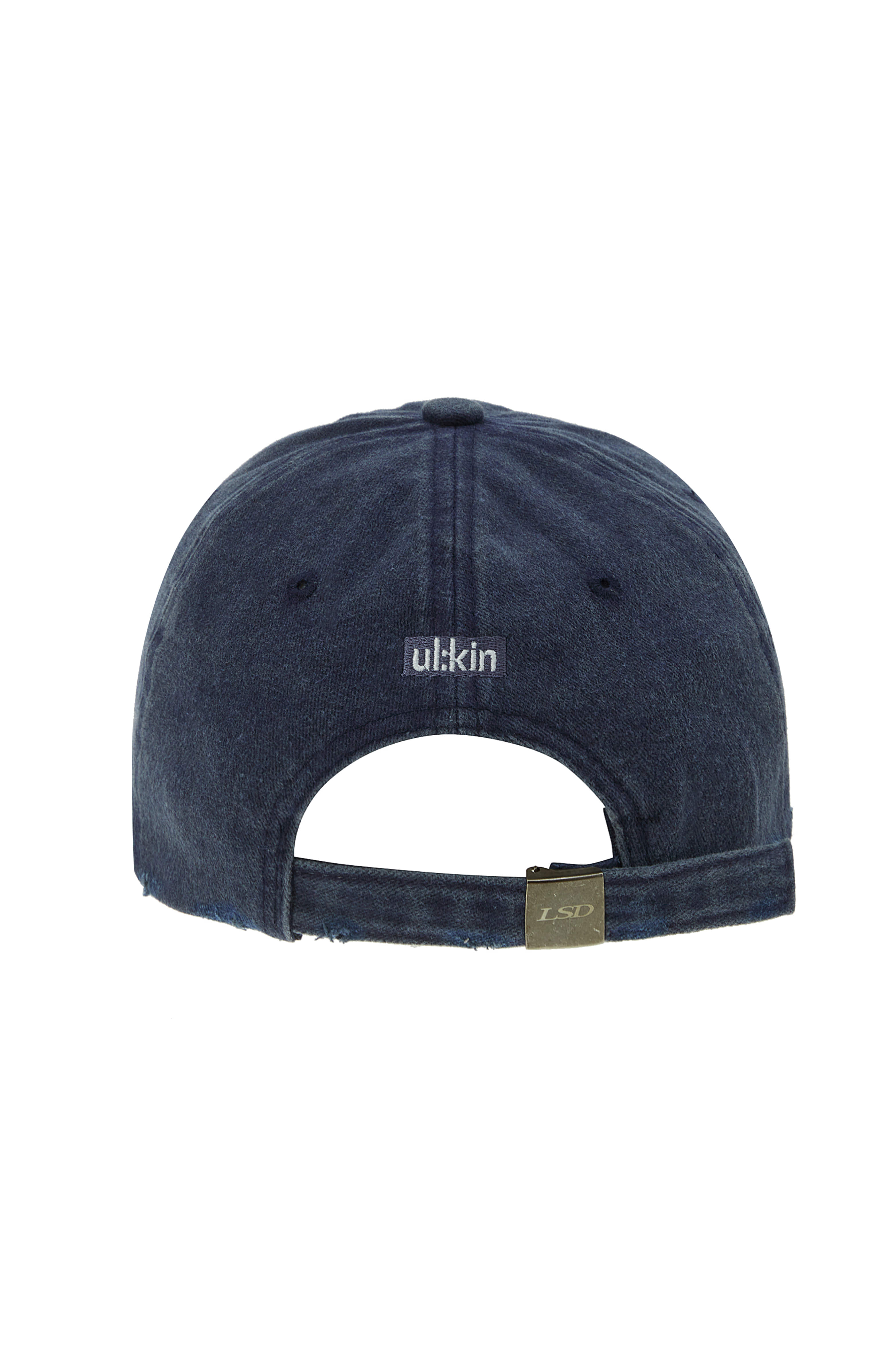 ※予約商品【ULKIN】[Runway] MUGUNG Embroidery Pigment Ball Cap_Navy　※12月頃より順次配送予定