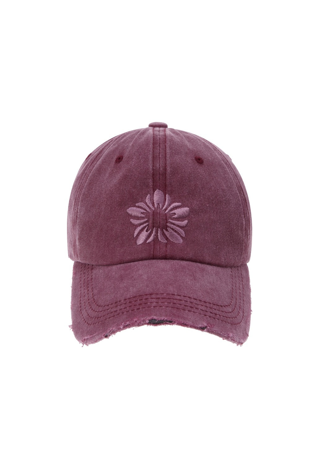 ※予約商品【ULKIN】[Runway] MUGUNG Embroidery Pigment Ball Cap_Burgandy　※12月頃より順次配送予定