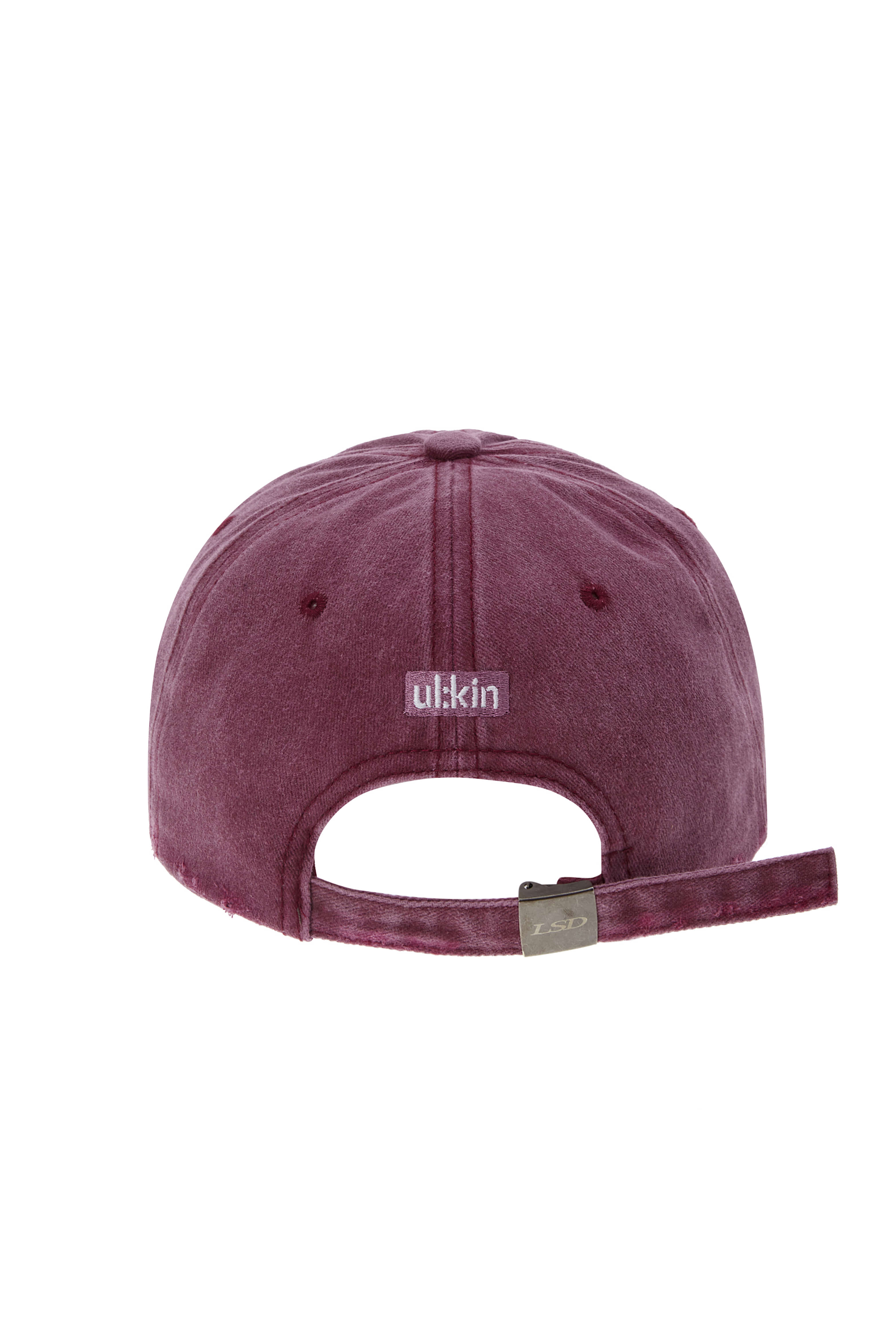 ※予約商品【ULKIN】[Runway] MUGUNG Embroidery Pigment Ball Cap_Burgandy　※12月頃より順次配送予定