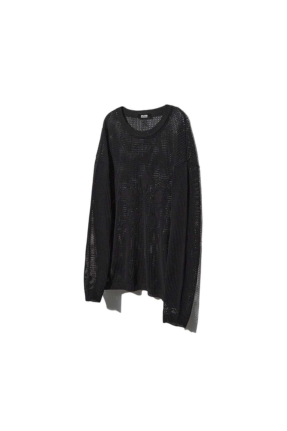 ※予約商品【ULKIN】[Runway] MUGUNG Crochet Knit Pullover_Black　※12月頃より順次配送予定