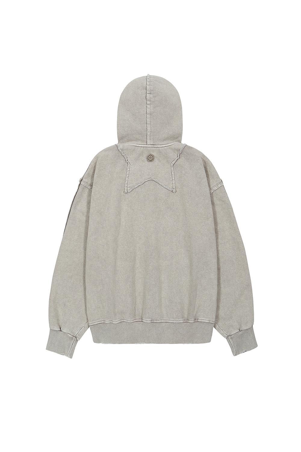 ※予約商品【ULKIN】MUGUNG Vintage Zip-up Hoodie_Oatmeal　※12月頃より順次配送予定